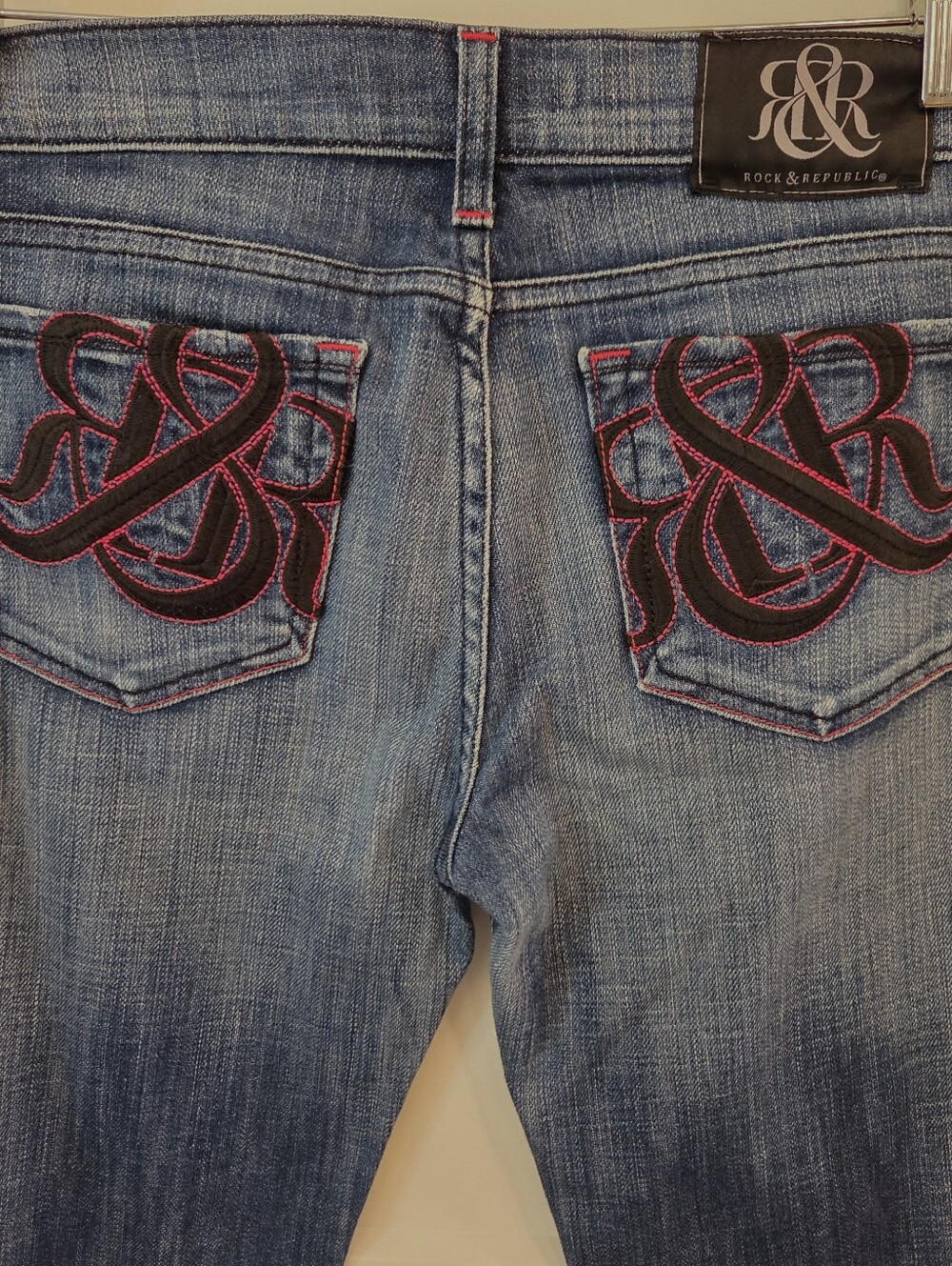 Rock & Republic Kasandra Bootcut Jeans Women’s 27 Medium Wash Y2K Glam Denim